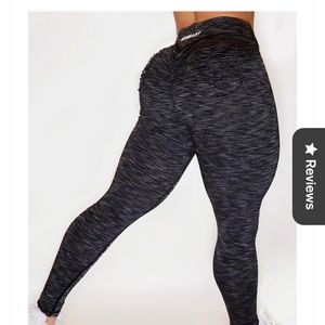 mini beast dark gray scrunch butt leggings